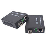 1.25G Bi-Di Gigabit Multi-Mode Fiber Media Converter (A pair), SFP slot, with 2 Bidi SFP LC Fiber Module, MMF, 850nm, up to 550meters – 2 Pack